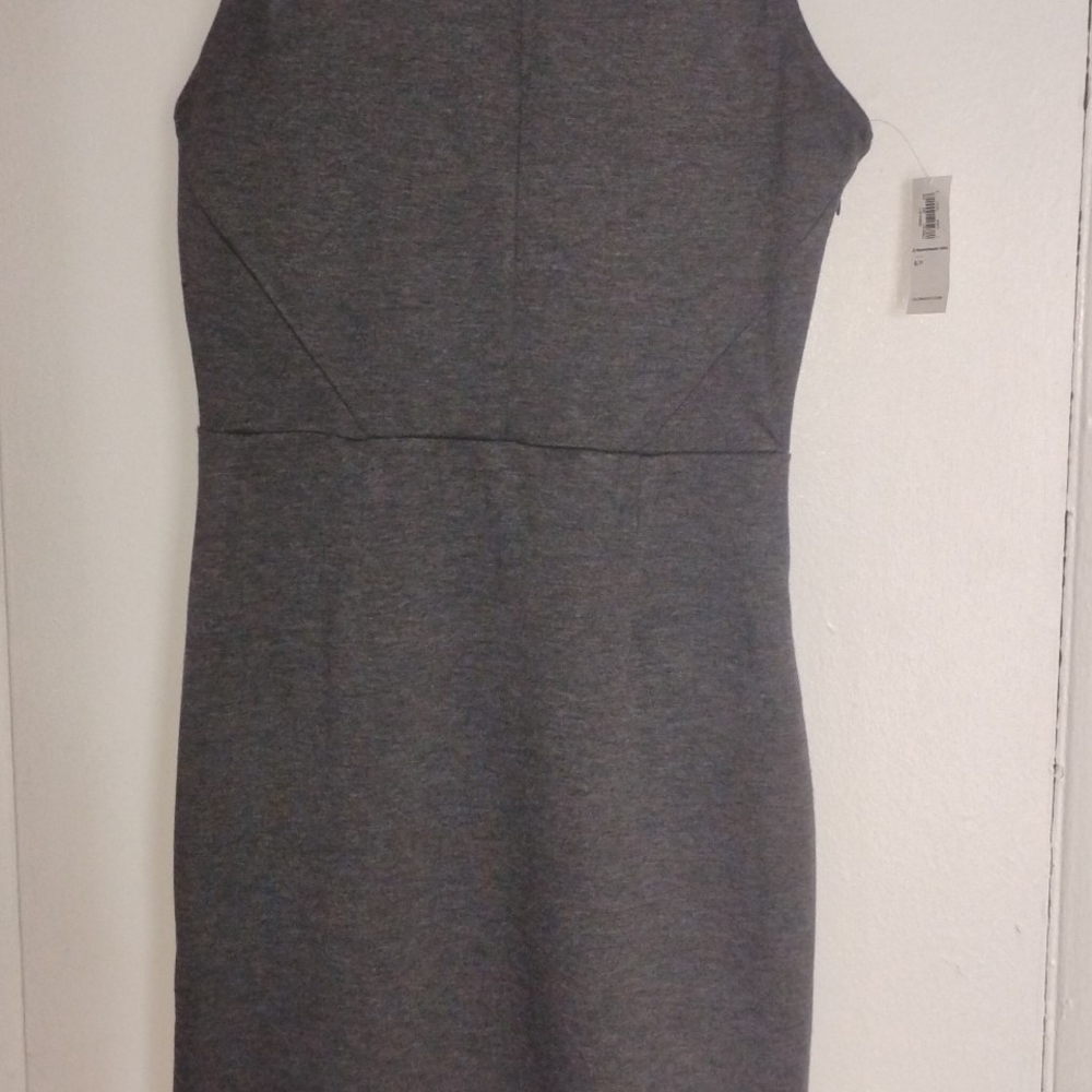 Old Navy Gray Halter Sheath Midi Dress